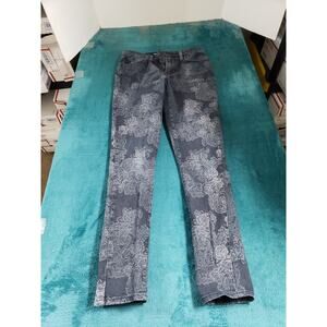 Levis Jeans Size 4 Womens Black Stretch Pants Ladies Floral High Rise Skinny